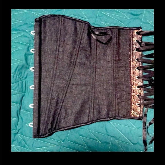 NWT | Corset | Skulls | Bronze & Black | Woman’s Size Small - Picture 2 of 9